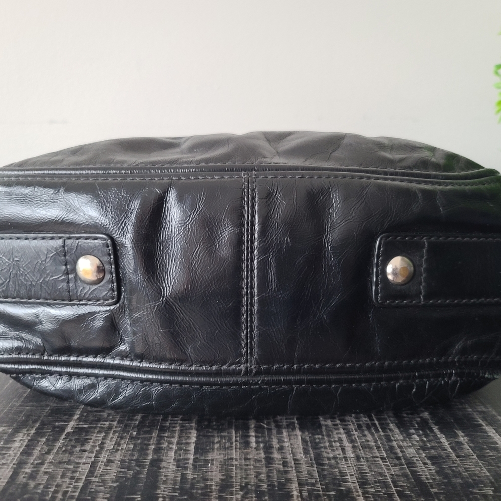 Coach Zoe Black Leather Hobo Shoulder Bag #F15478 - Picture 10 of 14